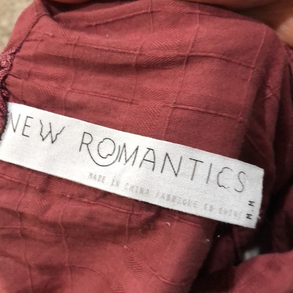 Free People New Romantics Tank Top Size Medium Burgundy Red Lace - Picture 6 of 7